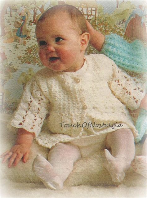 Cochet Baby MATINEE COAT Vintage Crochet Pattern Pretty Baby Matinee ...