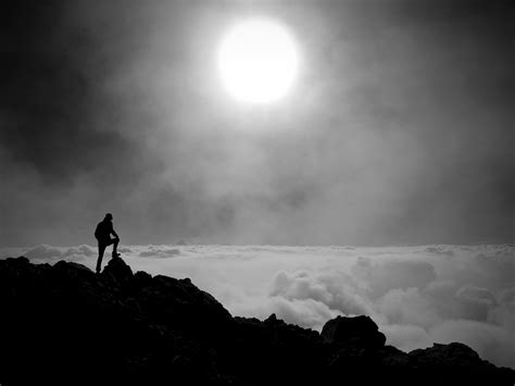 Kostenlose Foto Horizont Silhouette Berg Licht Wolke Schwarz Und