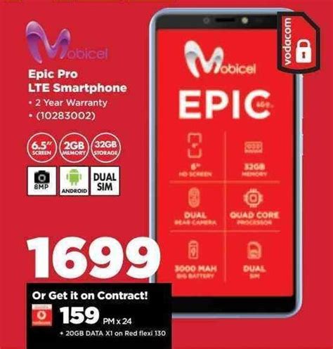 Mobicel Epic LTE Smartphone Offer At HiFi Corp