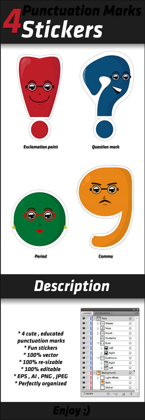 Fun vector punctuation marks by KaoutherAkid on DeviantArt