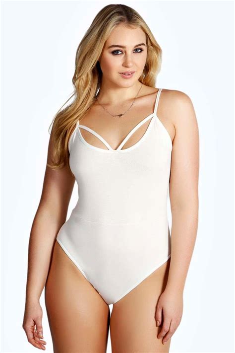 Plus Macy Strappy Front Bodysuit At