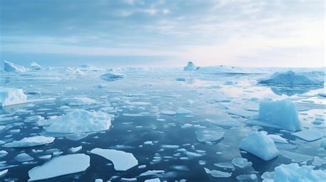 Les Calottes Glaciaires Qui Fondent Dans L Oc An Arctique Ou Les Eaux