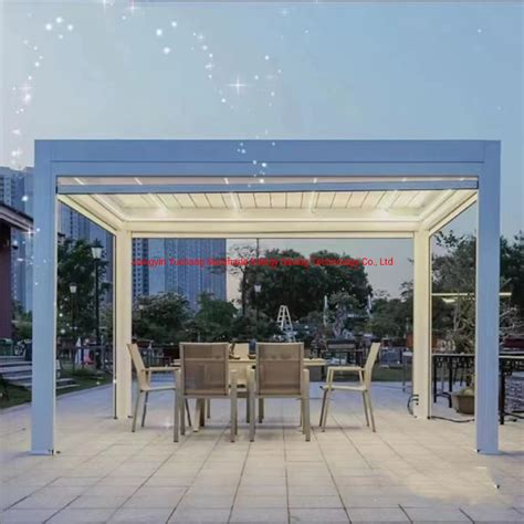 Modern Garden House Outdoor Louvered Roof M X M X M Aluminium