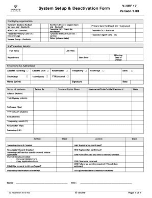 Fillable Online Vcentral Vocare Org V HRF 17 System Setup