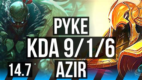 Pyke Vs Azir Mid Games Legendary Rank Pyke Kr