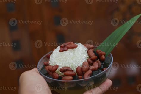 Es Kacang Merah Oder Ein Kalt Trinken Gemacht Von Rot Bohnen Gekocht