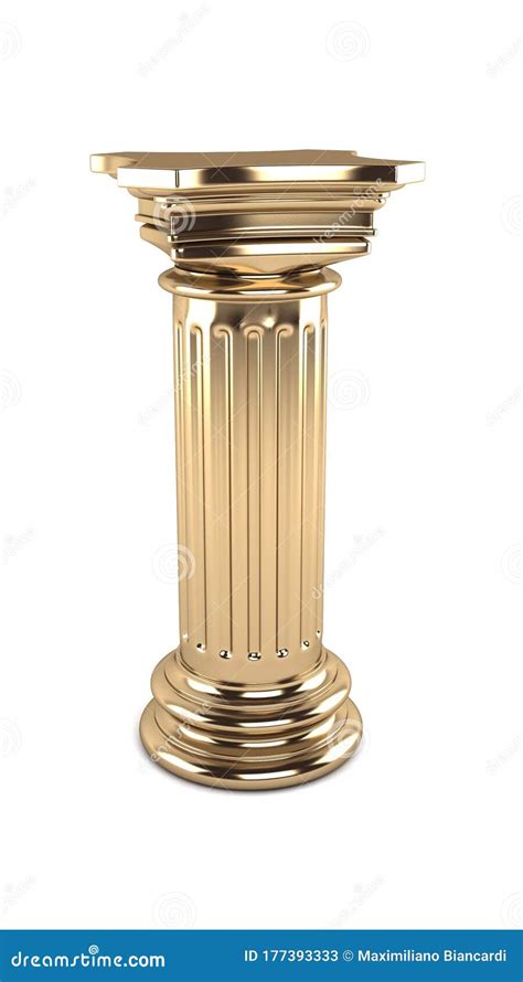 Golden Column Garden Stock Illustration Illustration Of Architecture