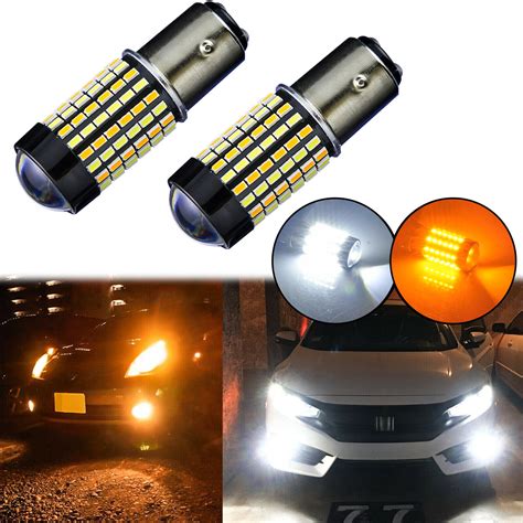 Switchback Led Front Turn Signal Light Bulbs For Honda Accord Civic Cr V Odyssey Ebay