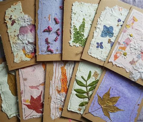 Karten Mit Handgesch Pftem Papier Greeting Cards With Handmade Papers