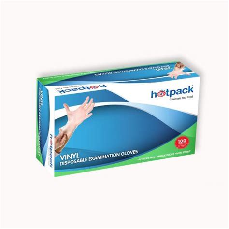 HOTPACK POWDER FREE VINYL GLOVES SMALL 100PCS Waynik By Safco