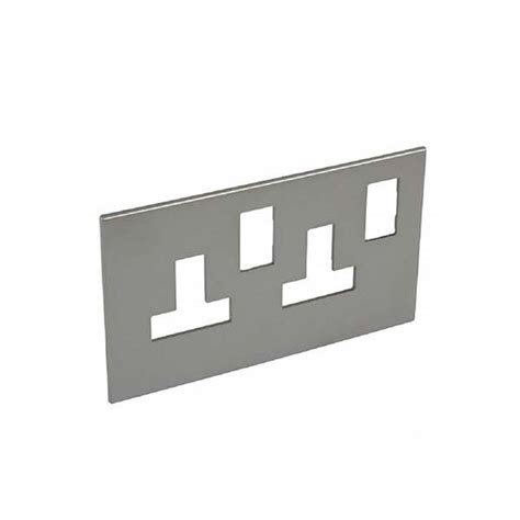 Legrand Plate Arteor For 13a Twin Switched Sockets 2 Gang Square Bs Magnesium