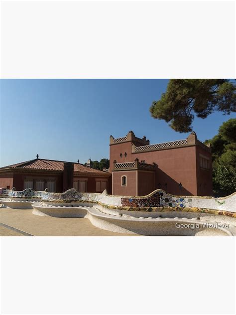 Antoni Gaudi Trencadis Mosaic Serpentine Bench Park Guell Barcelona