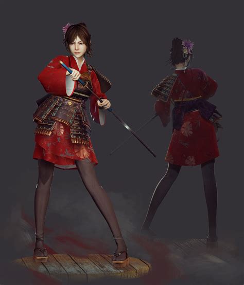 Samurai Girl, Saimon Ma | Warrior outfit, Female samurai, Warrior woman