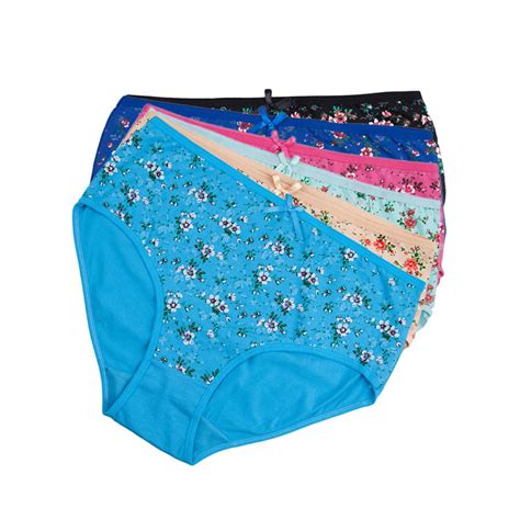 Buy Sexy Plus Size Panties Flower Print Cotton Women Underwear