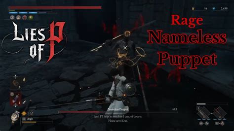 Guess How Mad At Nameless Puppet Lies Of P First Playthrough Rage