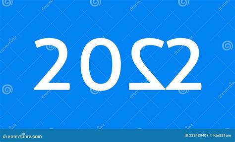 Banner 2022 Vertical Design Of The Numbers Of The Year Vector