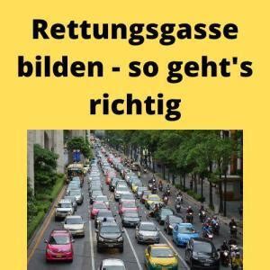 Rettungsgasse Bilden So Gehts Richtig