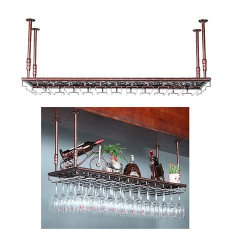 Buy Ceiling Wine Rack Hanging Suspension Cup Holder Wall Ed Glass Holder Red Wine Glass Rack