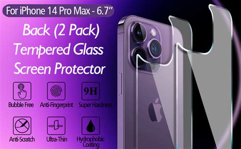 Shacoryze Protector de visualización trasera para iPhone 14 Pro Max 2