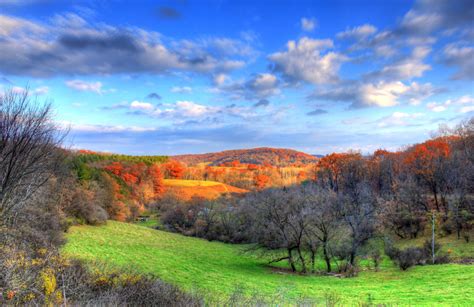 Sky Over Hills At Wildcat Mountain State Park Wisconsin Image Free