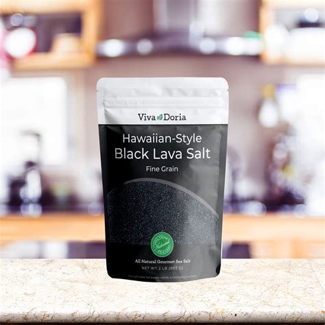 Viva Doria Hawaiian Black Lava Sea Salt Fine Grain Lava Salt 2 Lb 907 G Etsy