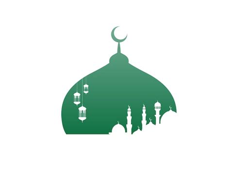 Mezquita C Pula Islam Minarete Torre Dise Os Logo Icono Vector Premium