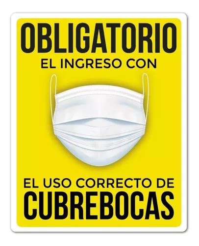 Se Alamientos Uso Cubrebocas Obligatorio X A Color En Venta En