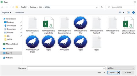 Weka Steps For Loading Data Rasulev Lab Wiki