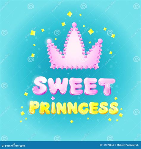 Princess Birthday Card Invitation Cartoon Vector