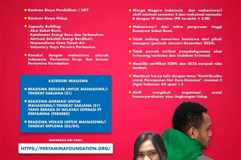 Segera Daftarkan Diri Anda Beasiswa Pertamina Sobat Bumi Tahun 2024