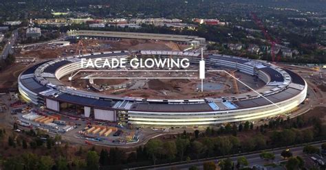 Apples Spaceship Campus Lights Up In New Drone Video Cult Of Mac