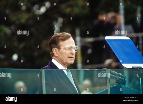 President George Hw Bush Delivers His Inaugural Address To The Nation