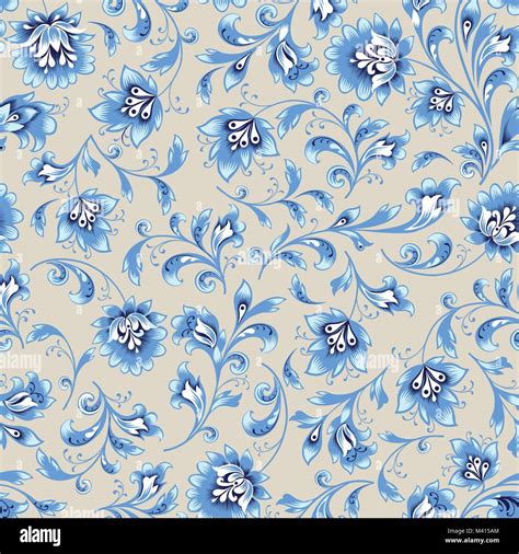 Seamless patrón floral Silueta de flor ornamental Florecer