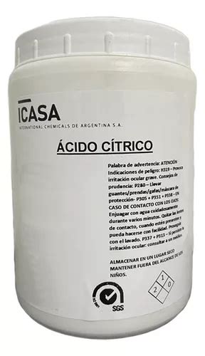 Acido Citrico Anhidro Puro 1 Kg Marca Rzbc Icasa