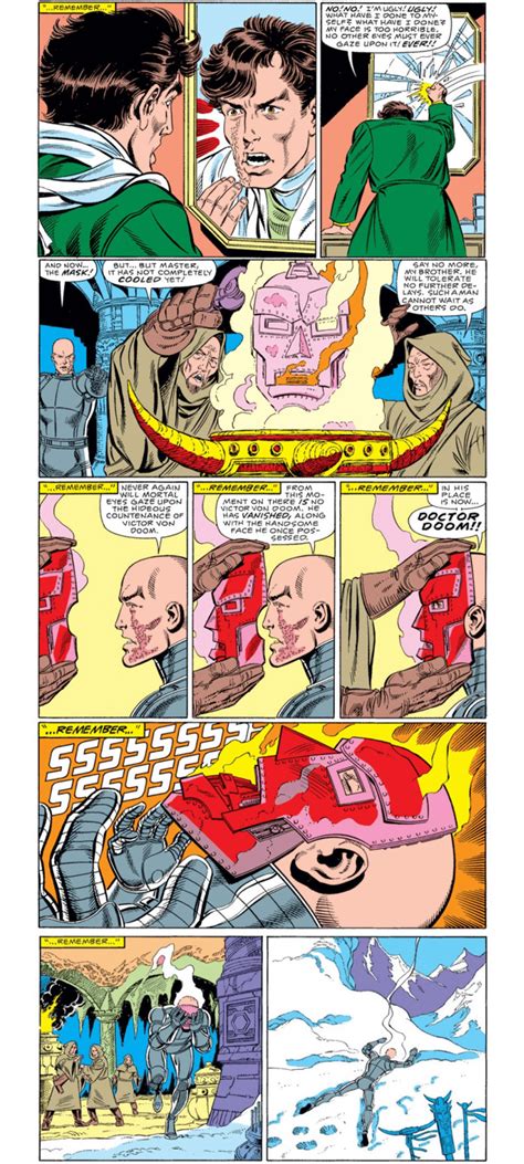 Why did Dr. Doom try to hide his face scar by searing his entire face ...