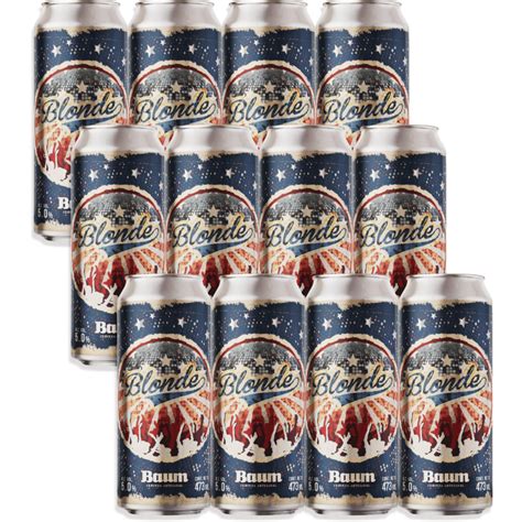 Cerveza Artesanal Rubia Baum Blonde Lata Ml Pack X U Borrachines