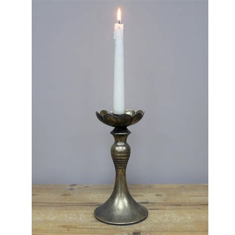 Vintage Metal Indoor Single Candle Holder Black Country Metalworks