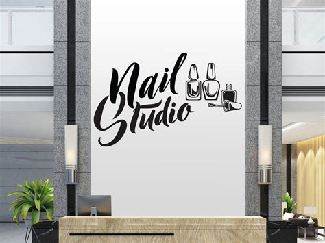 Nail Salon Wall Decal Manicure Pedicure Window Sticker Nail Etsy