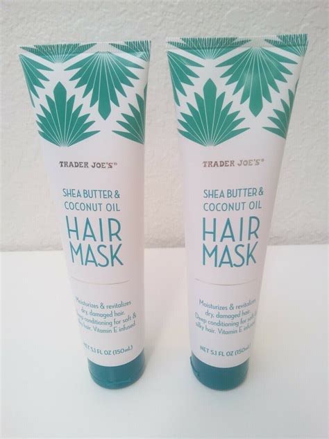 2 Pack Trader Joes Shea Butter And Coconut Oil Hair Mask Mane Repair 51