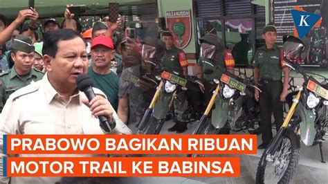 Momen Prabowo Bagikan 1 415 Motor Trail Ke Anggota Babinsa Di Makassar