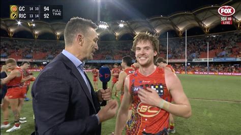 Afl News 2022 Gold Coast Suns Win After The Siren Noah Anderson Goal