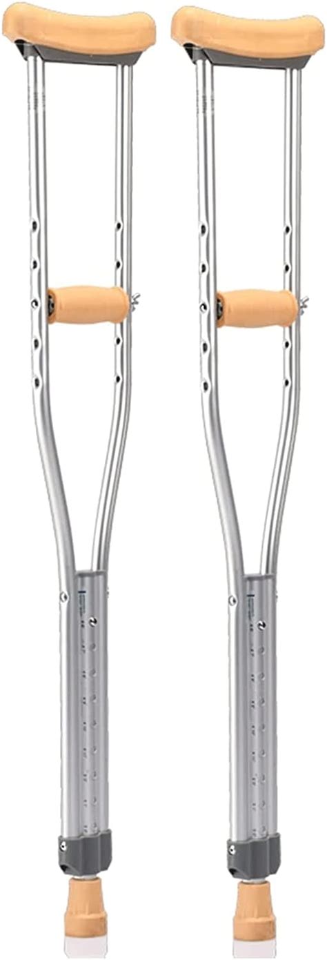 Medical Underarm Crutches For Adults Units Aluminum Height Adjustable