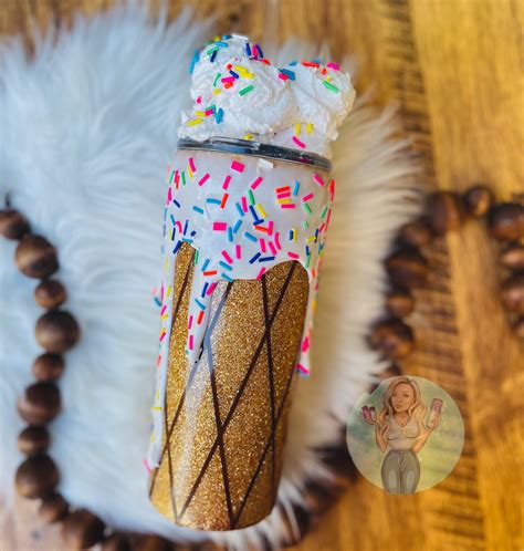 Ice Cream Cone Tumbler Etsy