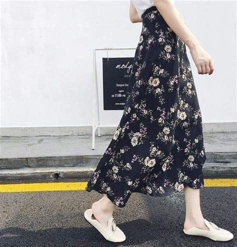 Floral Print Chiffon Long Skirts Long Skirts For Women Long Chiffon Skirt Chiffon Maxi Skirt