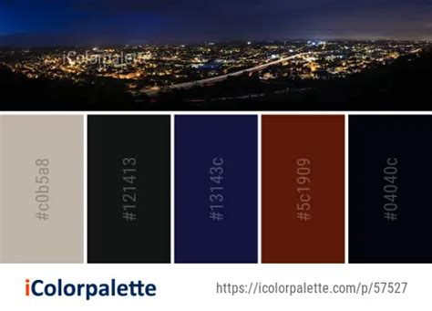 Color Palette Ideas from Sky Night City Image | iColorpalette