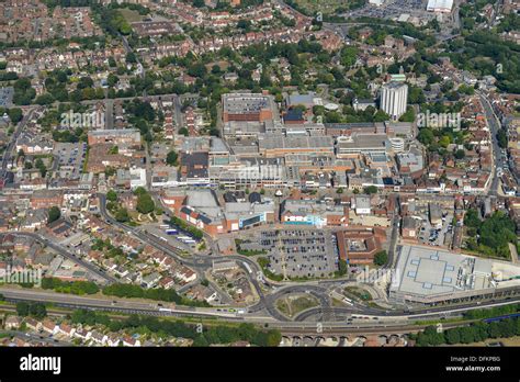 Aerial Photograph Of Fareham Town Centre Stock Photo Alamy