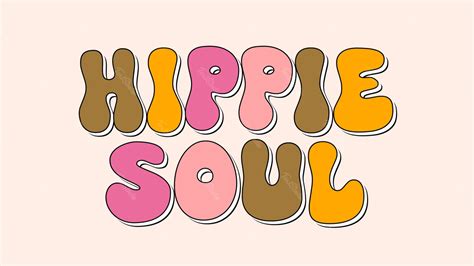 Retro Hippie Soul Text Effect Archivo Vectorial Gratuito