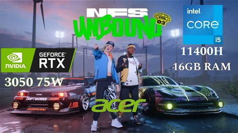 Need For Speed Unbound I H Rtx W Gb Ram Acer