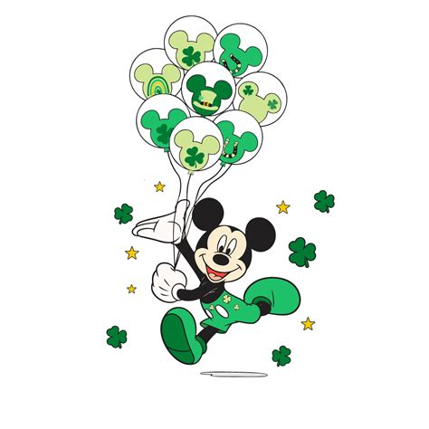 Mickey Mouse St Patrick S Day Shamrock Balloons Svg Cutting Inspire