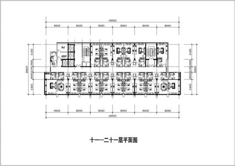 某地酒店建筑施工平面cad套图酒店土木在线